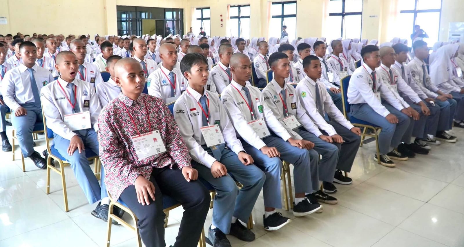 Peserta  seleksi calon  anggota Paskibraka Padang Panjang.